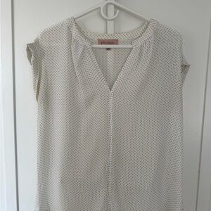 White polka dot blouse
